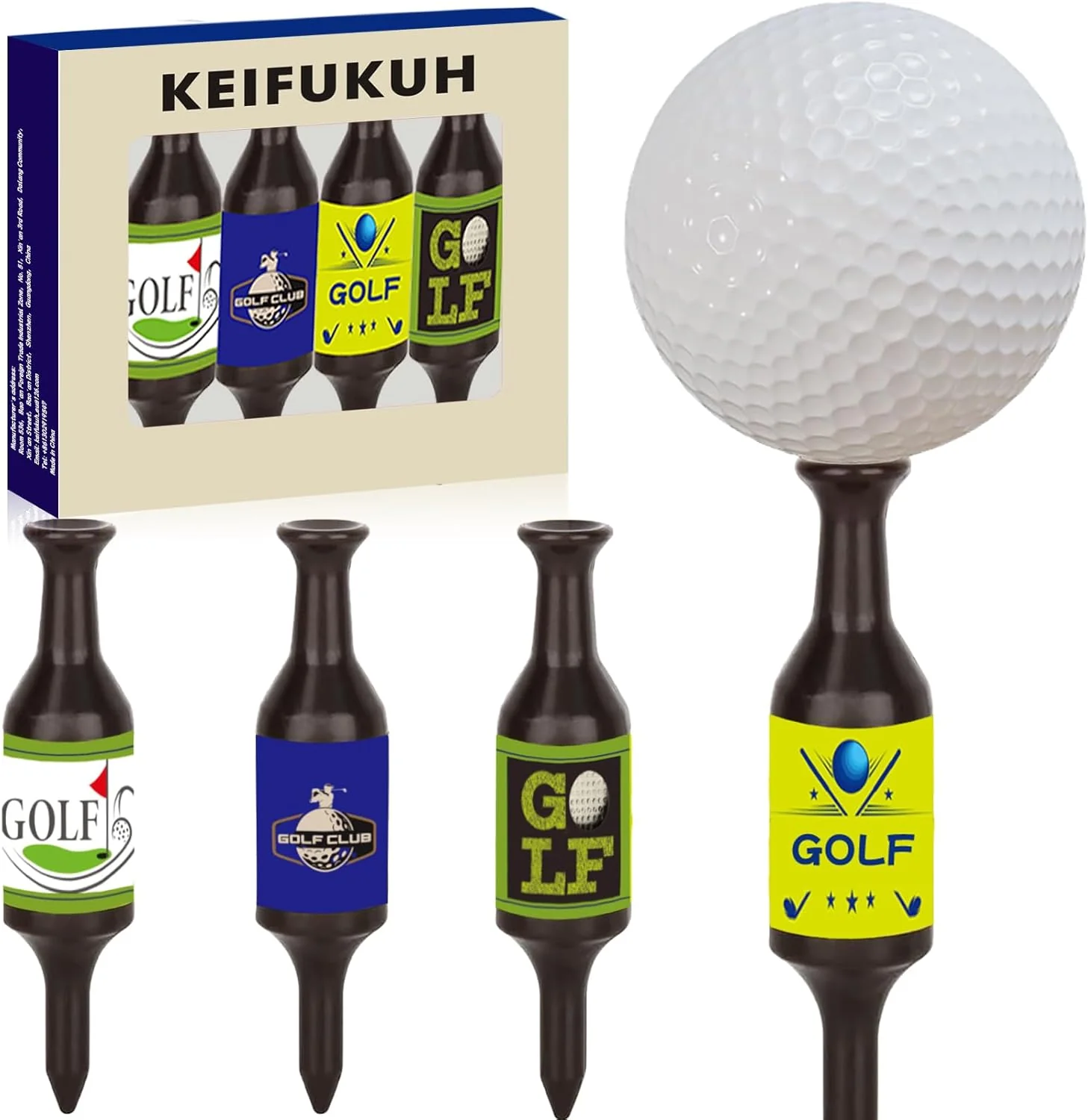 KEIFUKUH Funny Beer Bottled Shaped Golf Tees for Golfer