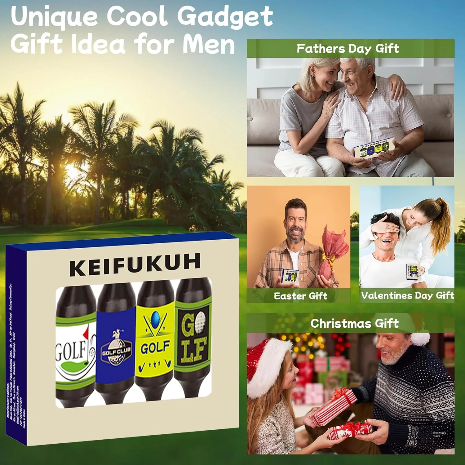 KEIFUKUH Funny Beer Bottled Shaped Golf Tees for Golfer