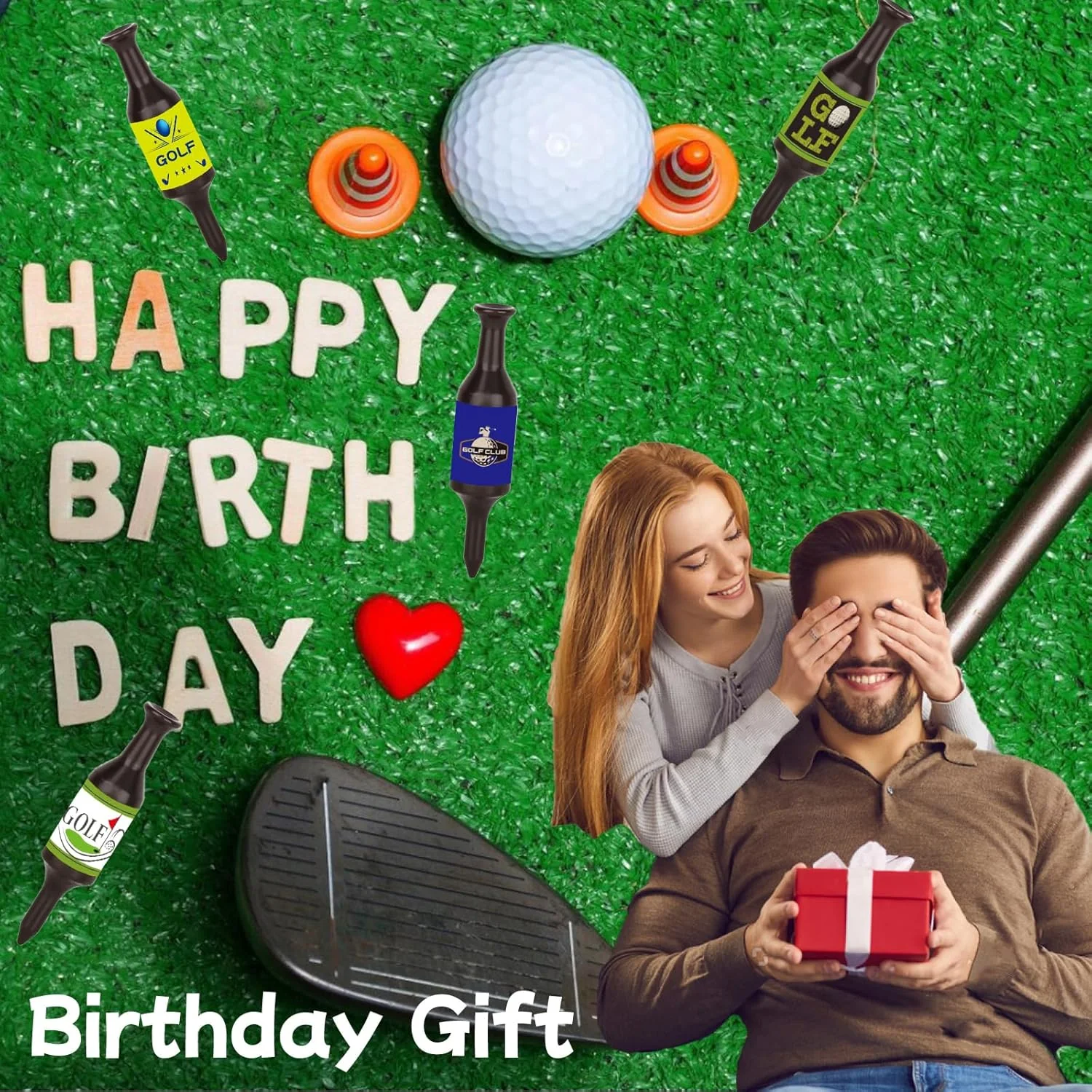 KEIFUKUH Funny Beer Bottled Shaped Golf Tees for Golfer