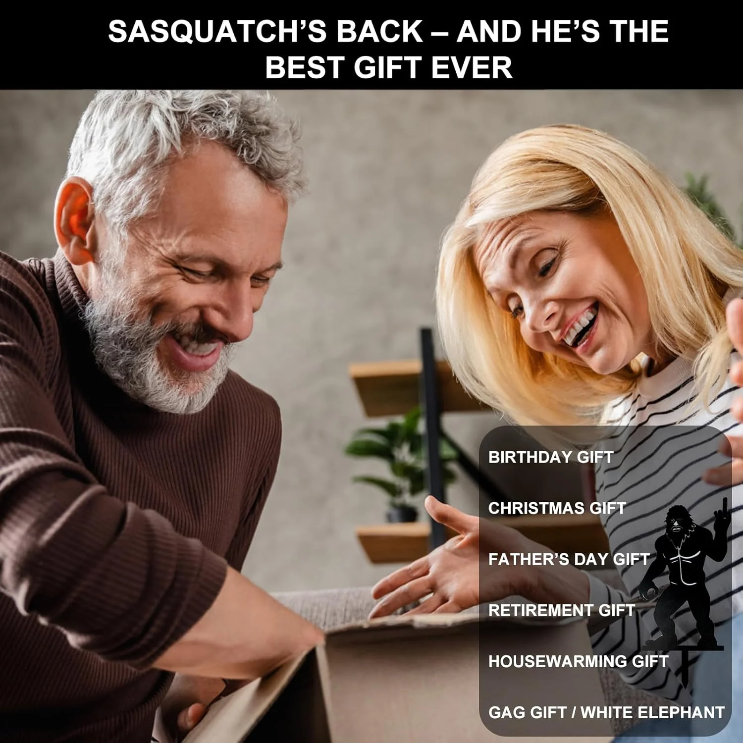 KEIFUKUH Funny Sasquatch Garden Stake Gifts - Cool Metal