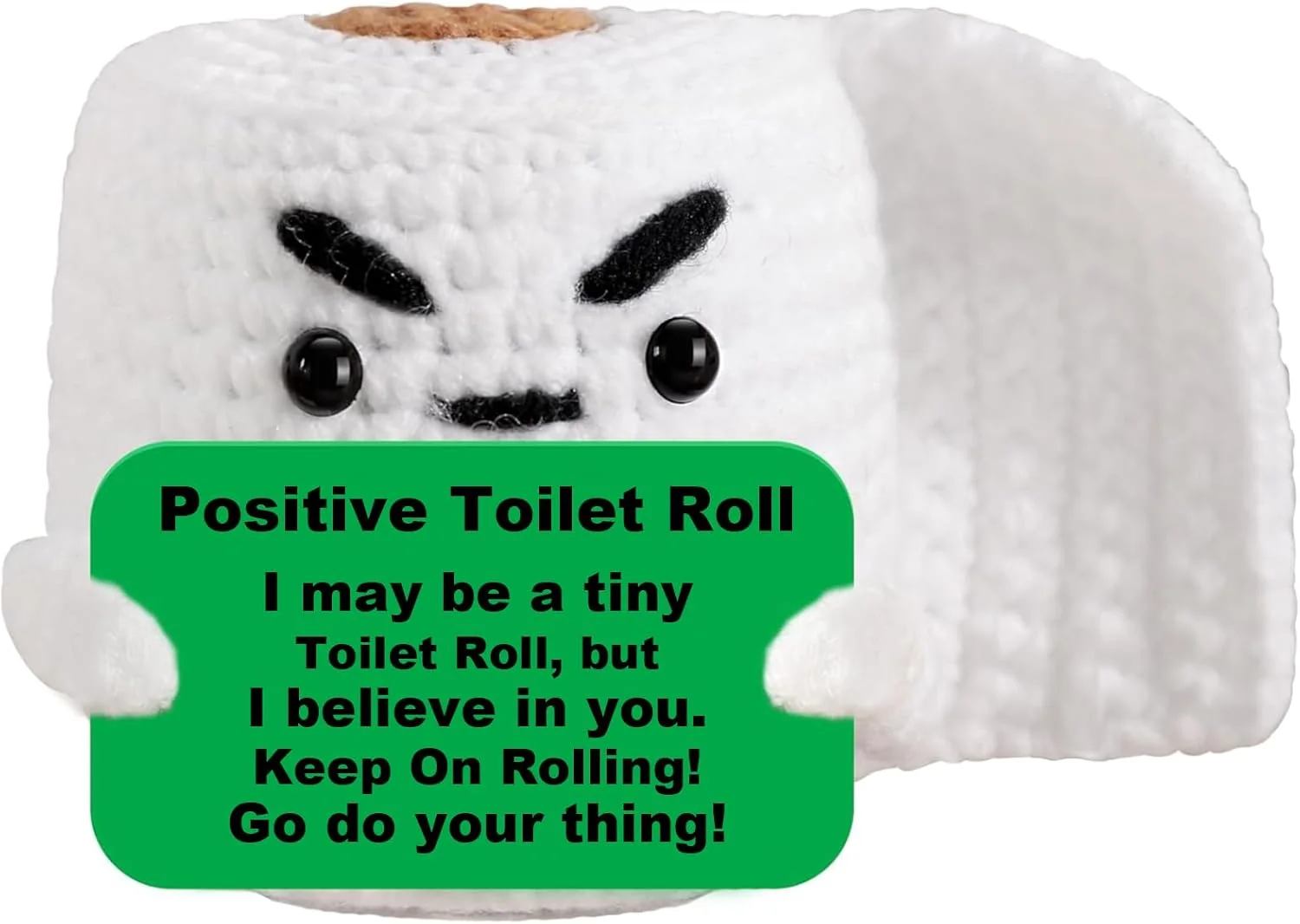 KEIFUKUH Positive Crochet Toilet Roll Gifts for Men Women