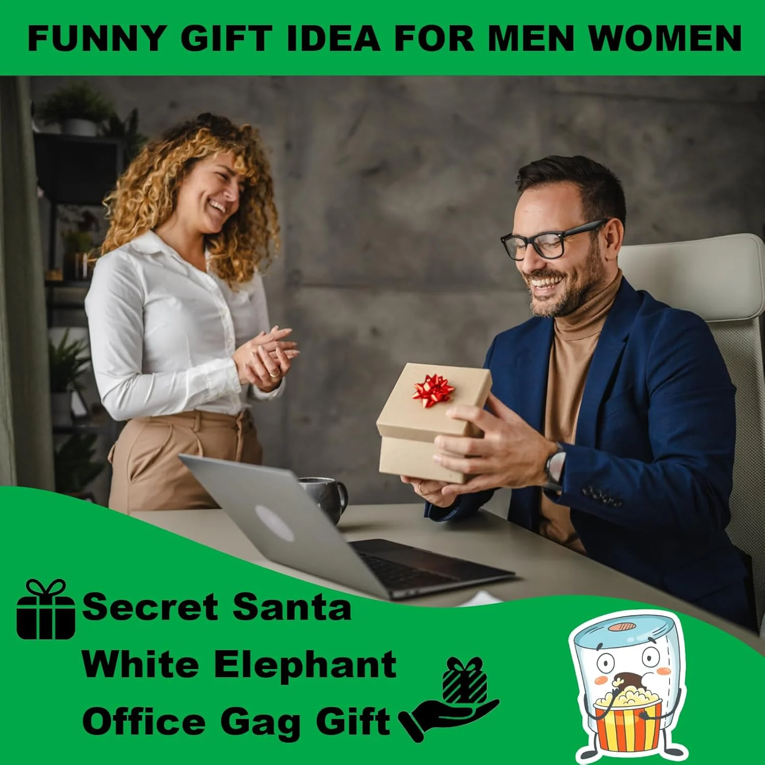 KEIFUKUH Positive Crochet Toilet Roll Gifts for Men Women