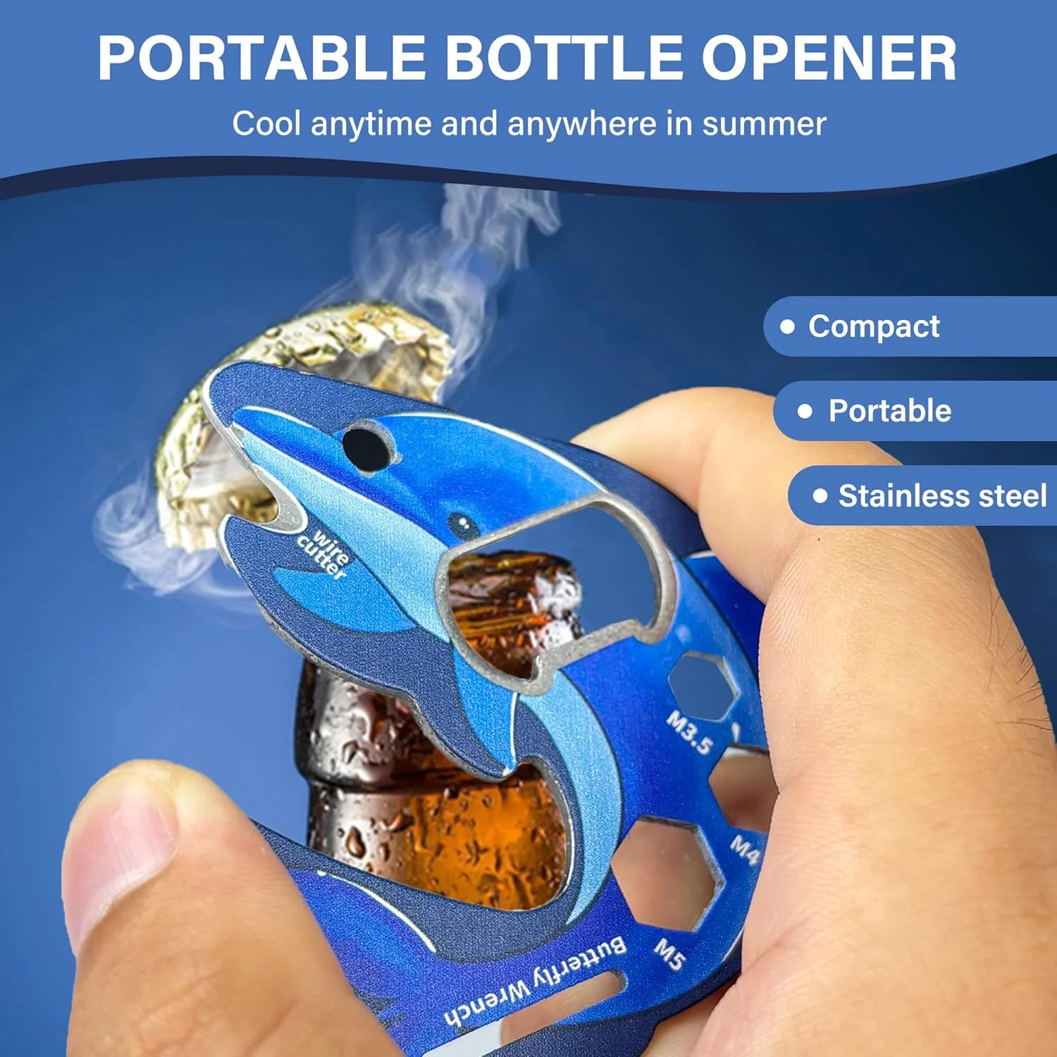 KEIFUKUH Stocking Stuffers EDC Multitool with Carabiner - Unique