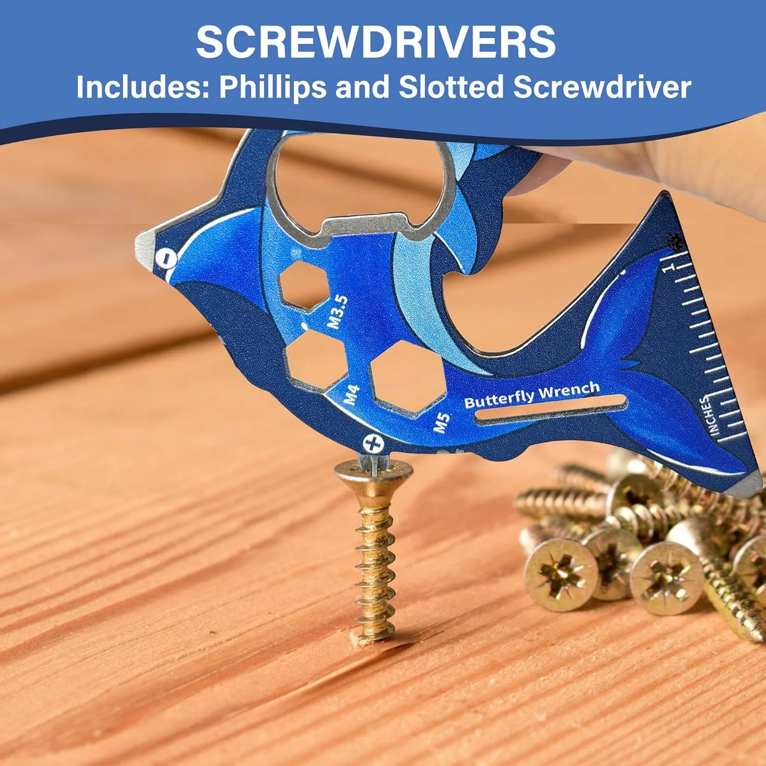 KEIFUKUH Stocking Stuffers EDC Multitool with Carabiner - Unique