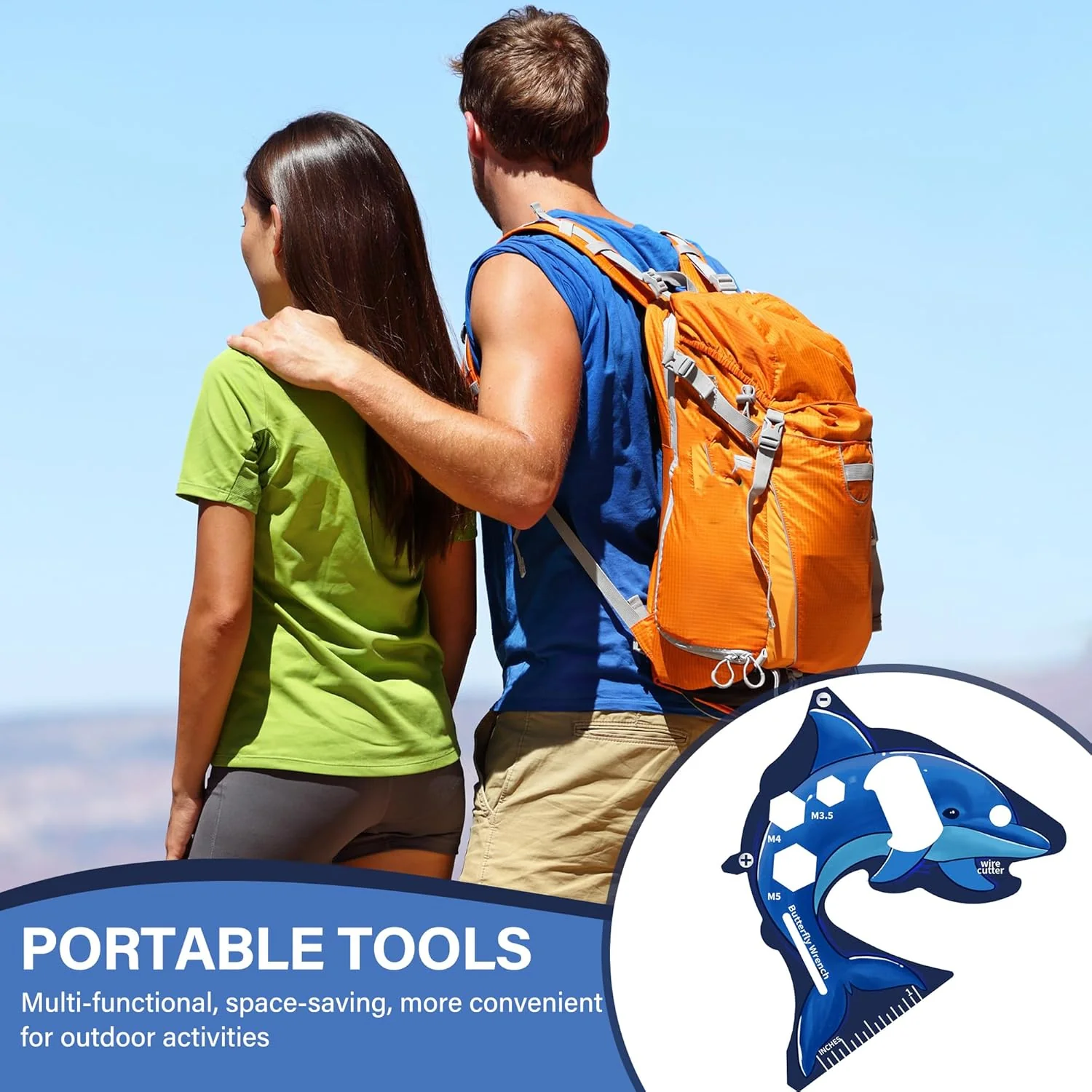 KEIFUKUH Stocking Stuffers EDC Multitool with Carabiner - Unique