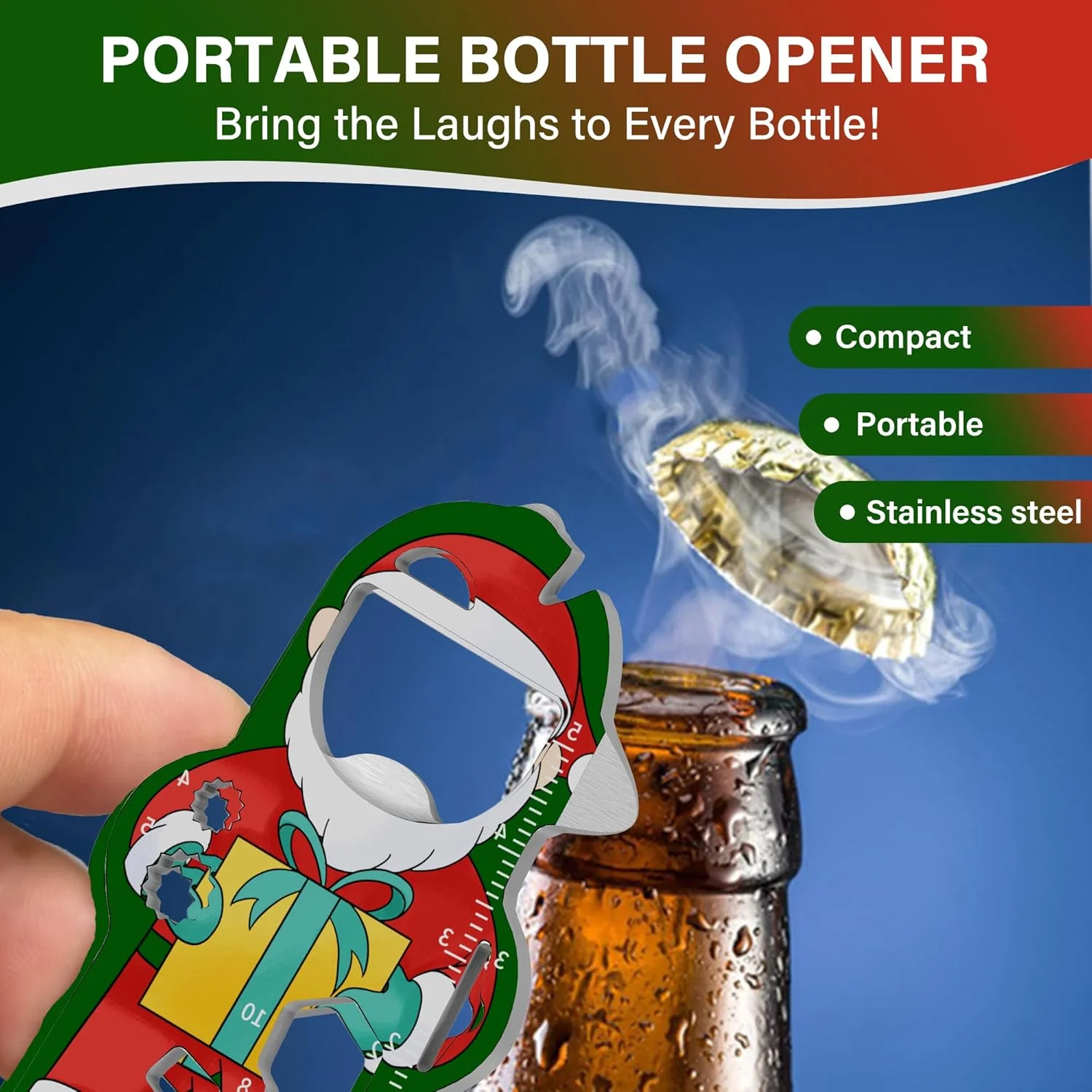 KEIFUKUH Stocking Stuffers EDC Multitool with Key Chain Ring