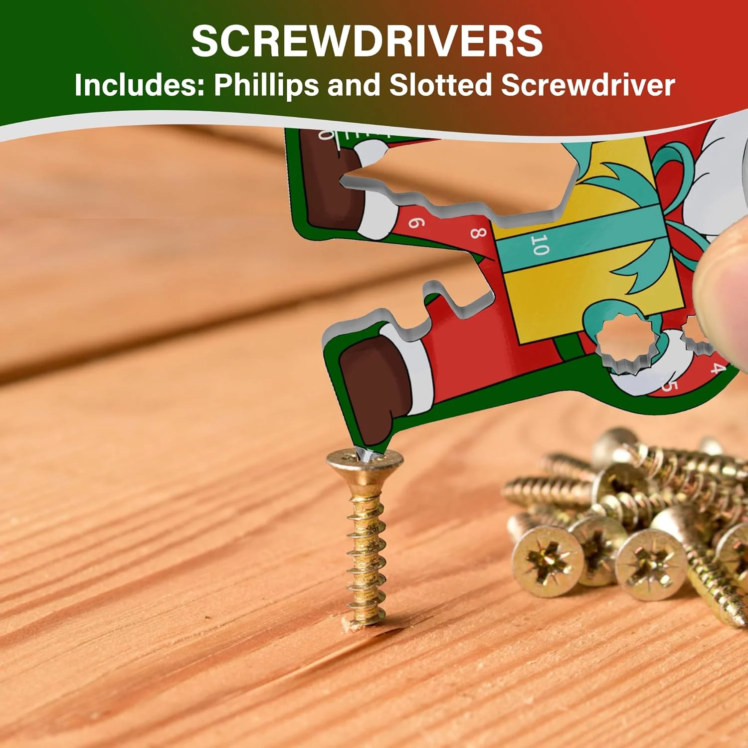 KEIFUKUH Stocking Stuffers EDC Multitool with Key Chain Ring