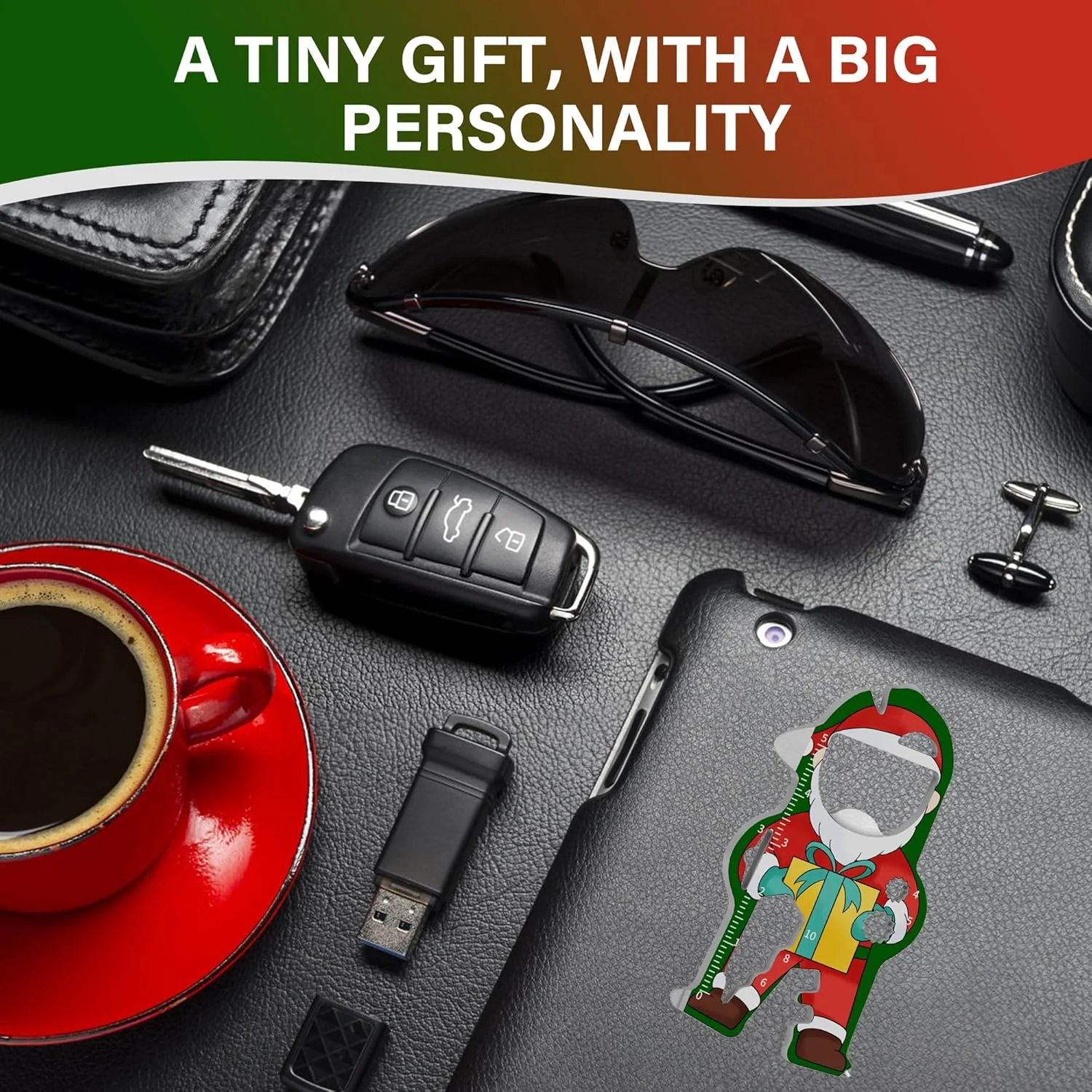 KEIFUKUH Stocking Stuffers EDC Multitool with Key Chain Ring